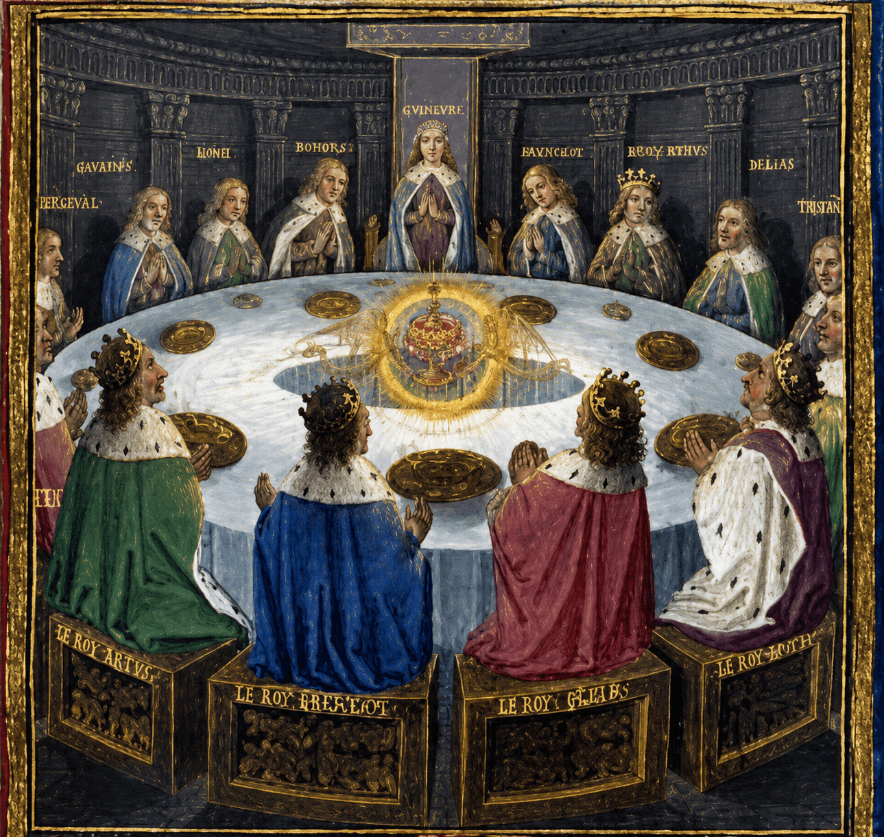 De Ronde Tafel van koning Arthur en de Graalridders